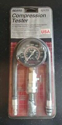 sears compression tester 2171|Vintage Sears Flexible Compression Drive Tester 28 2171 .